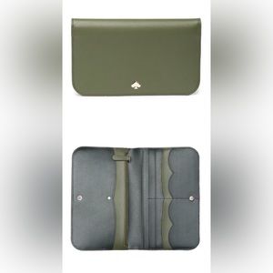 NWT Kate Spade Nadine Clutch Wallet in Sapling Green